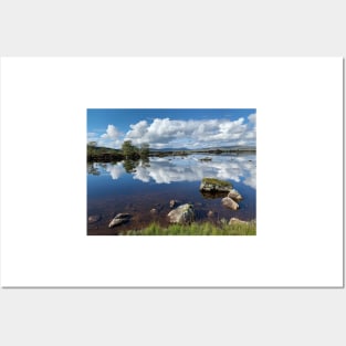 Lochan na h-Achlaise , a freshwater loch at  Black Mount in the Highlands of Scotland Posters and Art